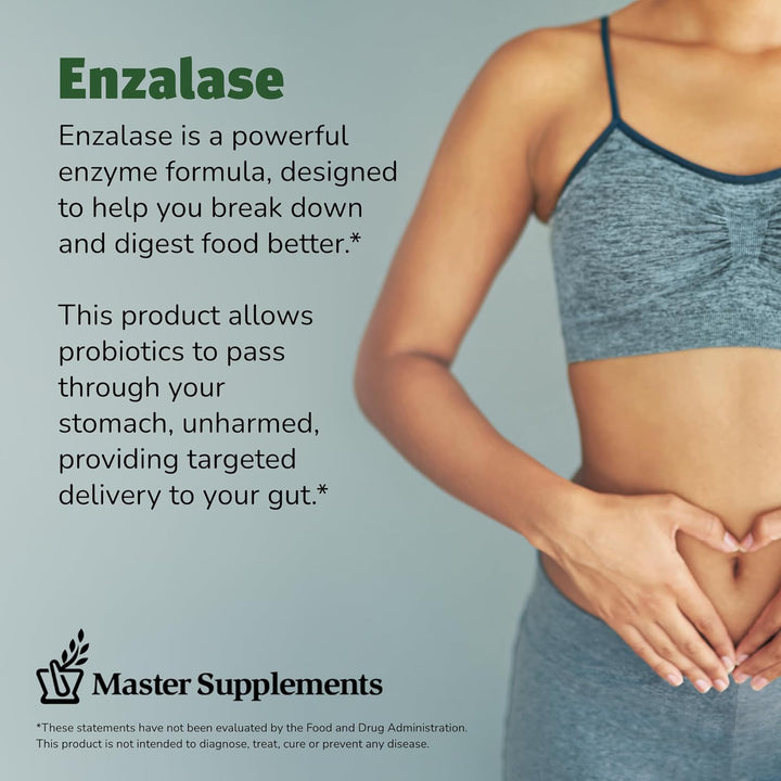Master Supplements Enzalase Digestive Enzymes Gluten Free Support 50 Capsules