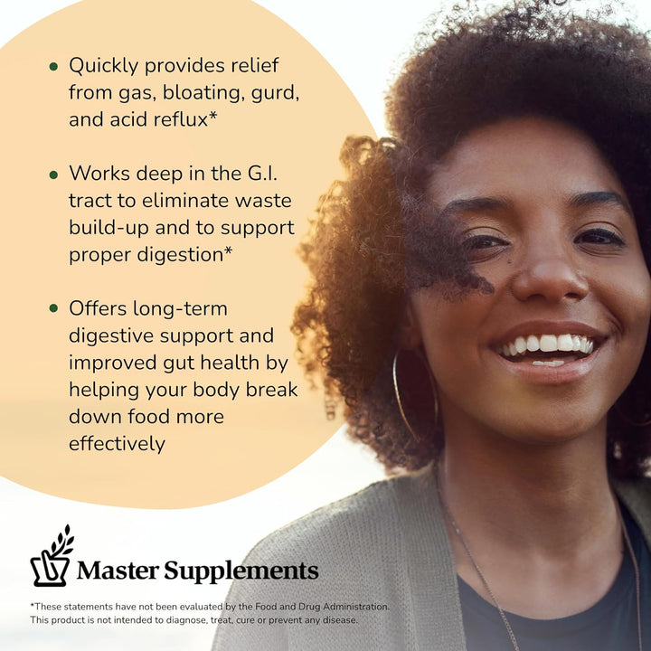 Master Supplements Enzalase Digestive Enzymes Gluten Free Support 50 Capsules