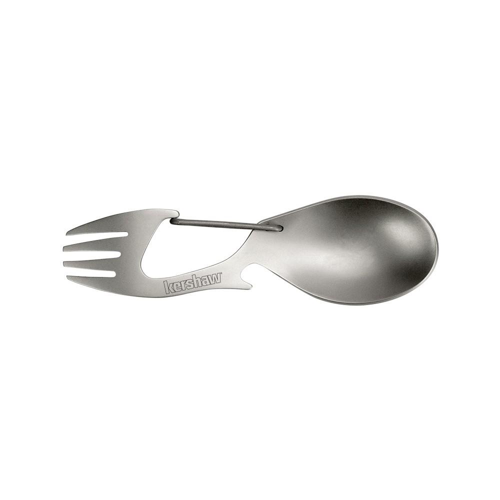 Cuchara y tenedor multiusos para camping Kershaw Ration de 4,6 pulgadas de largo