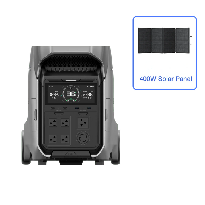 Ecoflow DELTA Pro 3 + Cant. 2 Paneles solares portátiles de 400 W Potente y versátil