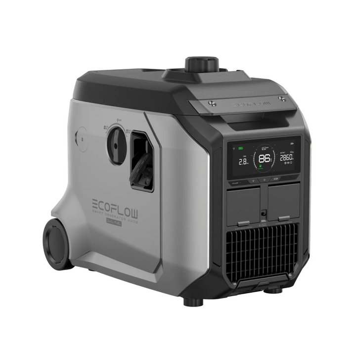 Generador inteligente EcoFlow 4000 de doble combustible con GLP y gasolina, salida de CC de 3200 W