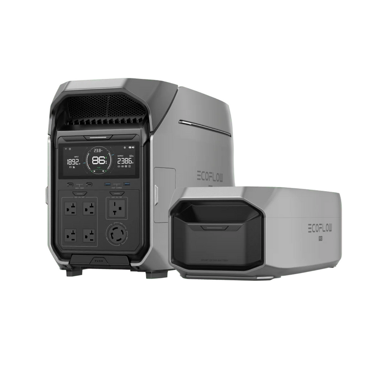 EcoFlow DELTA Pro 3 Power Station+ 2*Delta Pro 3 Smart Extra Battery LED Display for reliable energy.