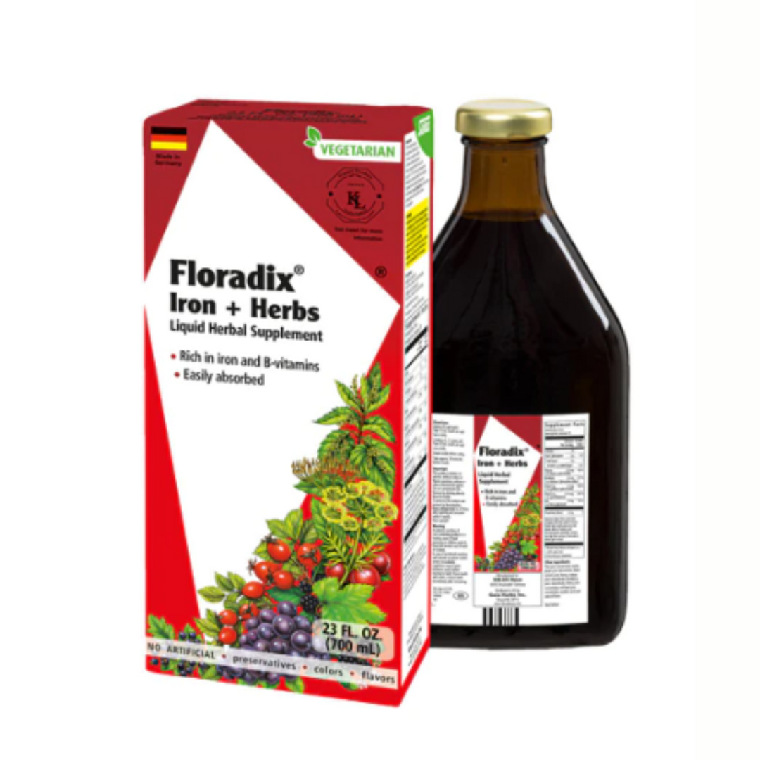 Floradix Floravital Iron Herbs Liquid Supplement Energy Support Yeast Free 23oz