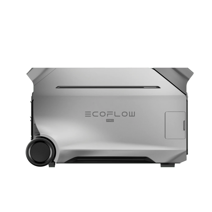 EcoFlow DELTA Pro 3: 4000W Power Station for Home Backup and Outdoor Adventures, sturdy, compact design with wheels.