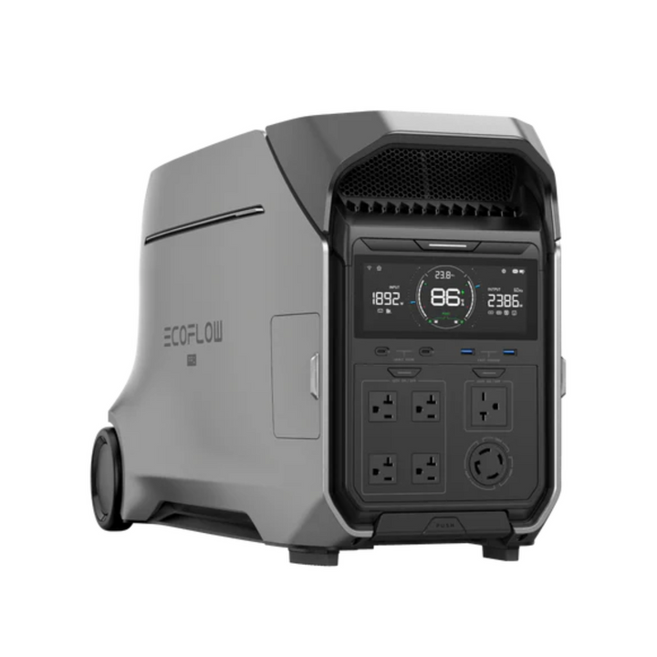 EcoFlow DELTA Pro 3 + 400W Solar Panel + Transfer Switch A510A for portable power solutions.
