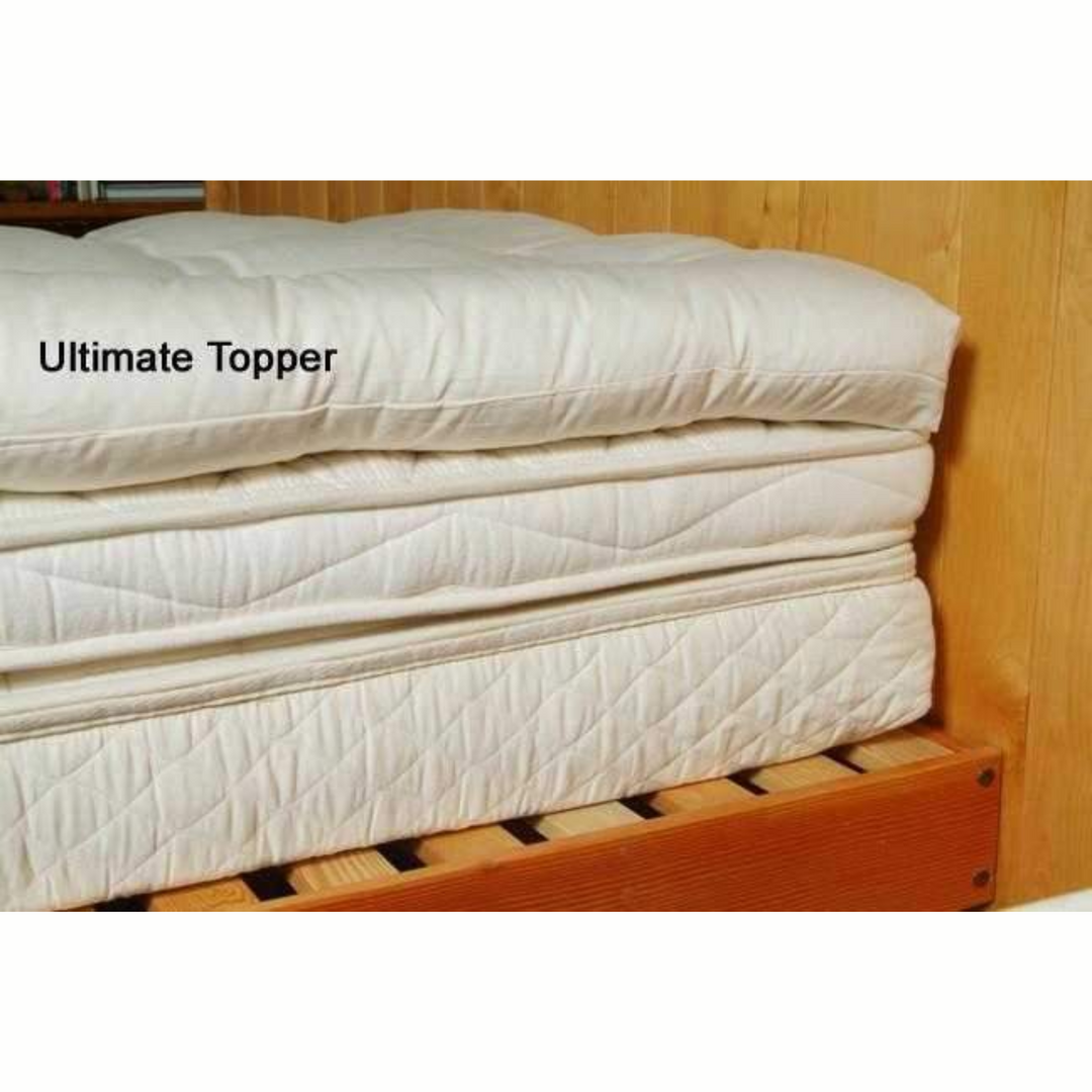 Holy Lamb Certified Organic Quilted Topper Cal King Size Ultimate 72” x 84”