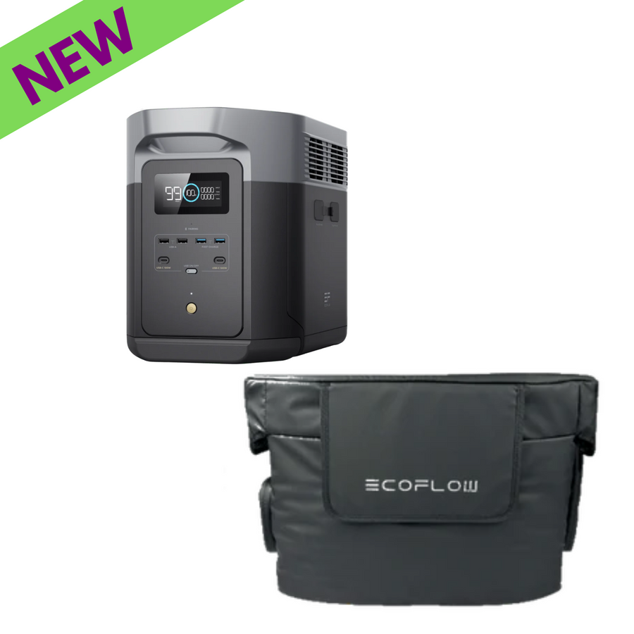 EcoFlow DELTA 2 Max Portable Power Station + DELTA 2 Max Bag Home and Outdoors with new label