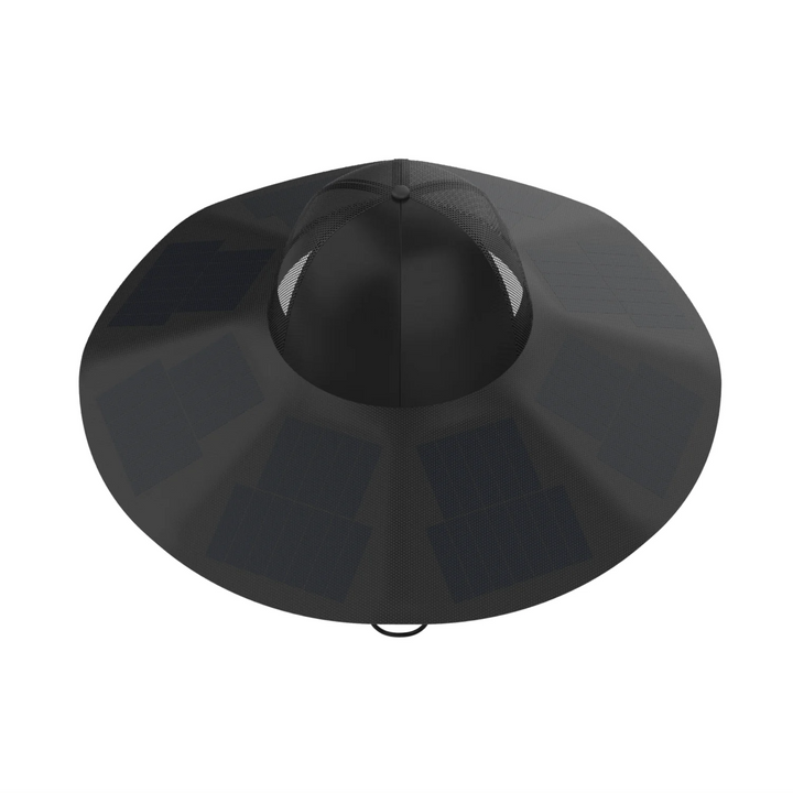 EcoFlow Power Hat Medium-Large 56-58 CM with USB Charging and Sun Protection, featuring solar panels for energy efficiency.