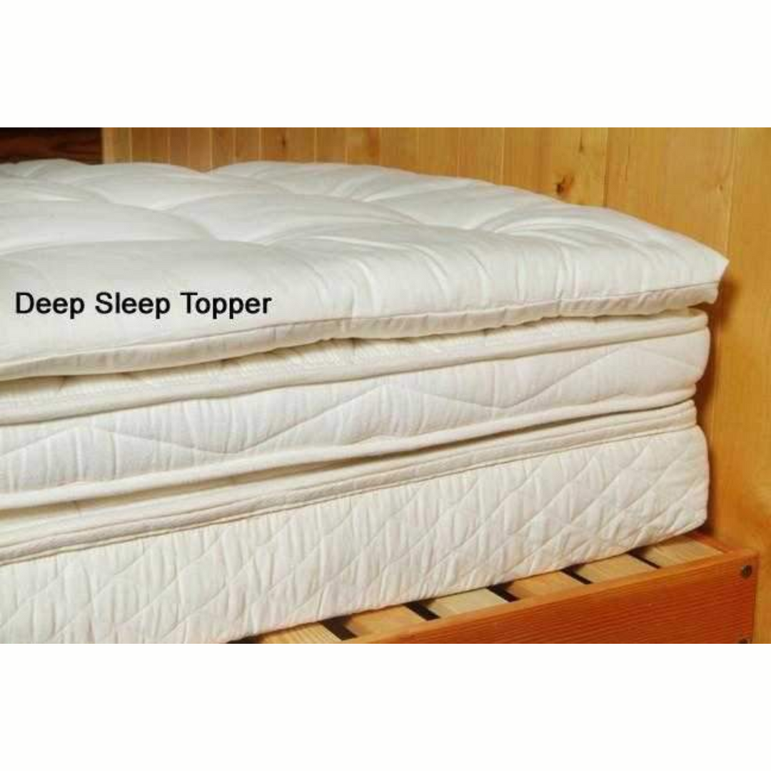 Holy Lamb Certified Organic Quilted Topper Full Size Deep Sleep 54” x 75”