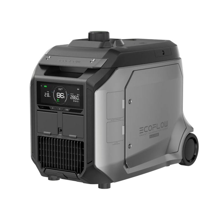 Generador inteligente EcoFlow 4000 de doble combustible con GLP y gasolina, salida de CC de 3200 W