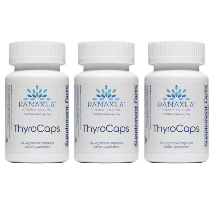 Panaxea THYROCAPS 60 cápsulas de 500 mg, suplemento dietético (paquete de 3)