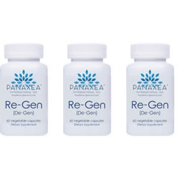 Panaxea Re-Gen (De-Gen) 60 comprimidos de 500 mg, suplemento dietético (paquete de 3)