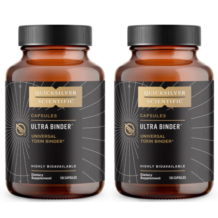 Quicksilver Scientific Ultra Binder Caps 120, detox supplement, 2-pack bottles.