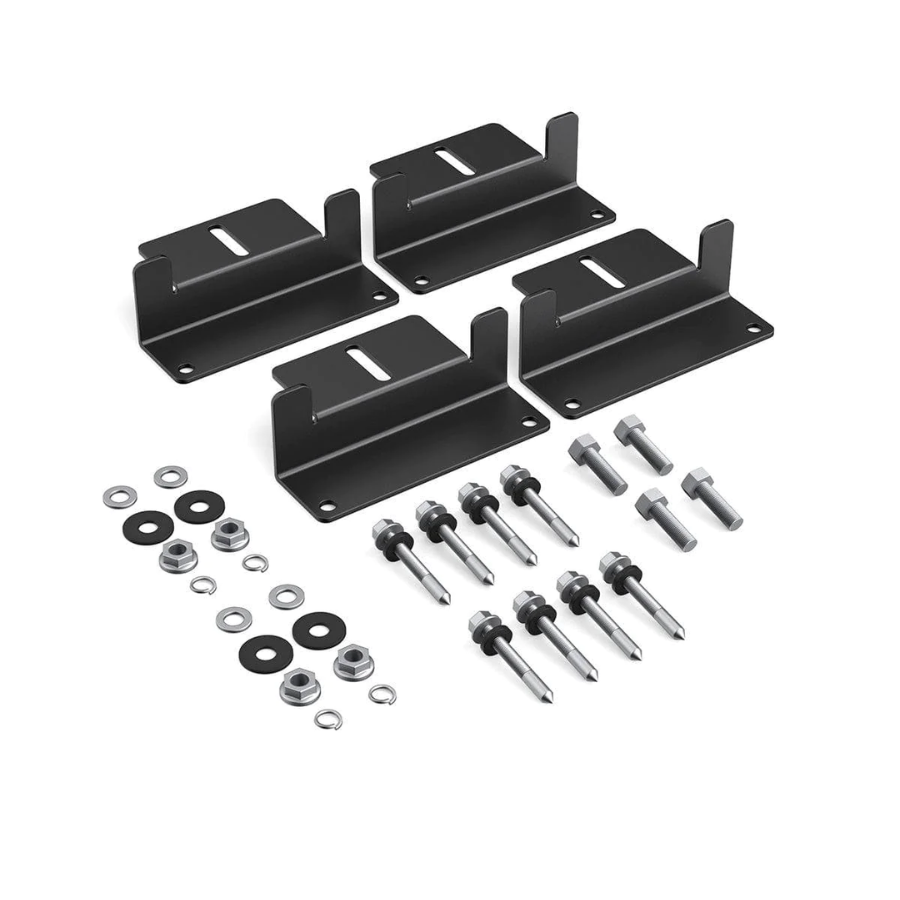 EcoFlow Rigid Solar Panel Mounting Feet With Screws Washers And Nuts - Durable mounting hardware for solar panel installation.