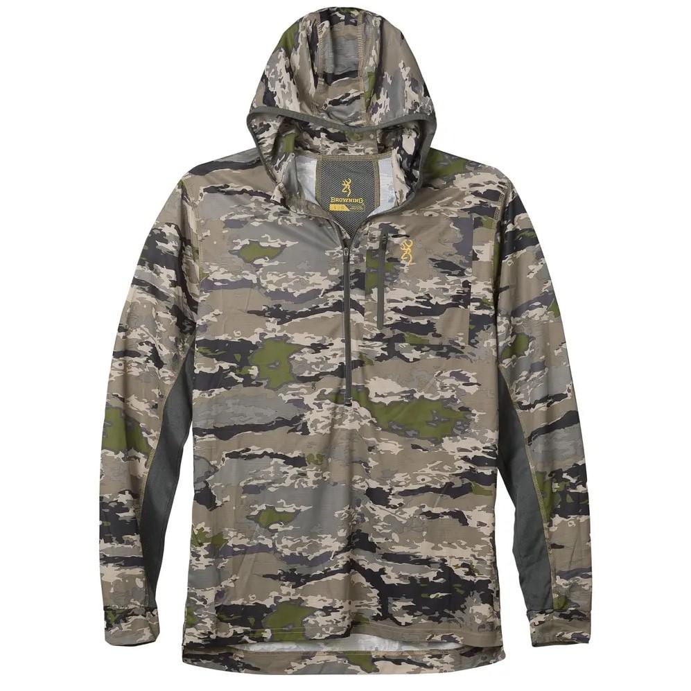Browning Early Season Hooded Shirt Mens Long Sleeve Clothing Ovix Camo L Size