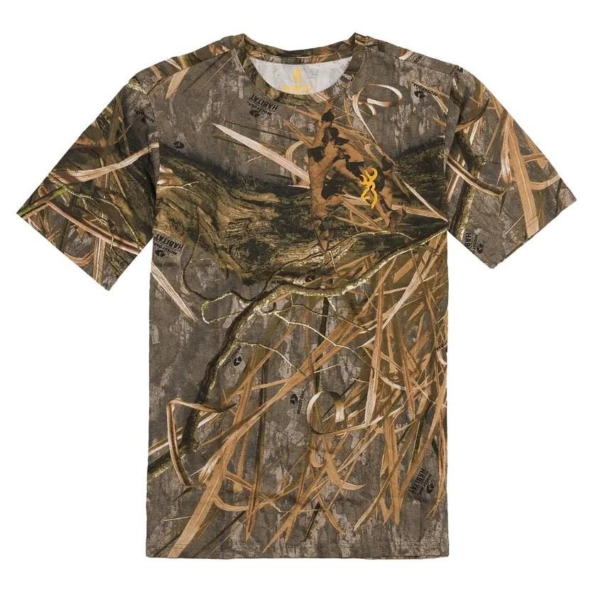 Browning Wasatch Short Sleeve T Shirt Mossy Oak Shadow Grass Habitat S Size