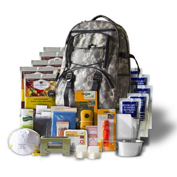 5 Day 1 Person 32 Servings Entrees & Drinks Survival Back Pack (Camo)