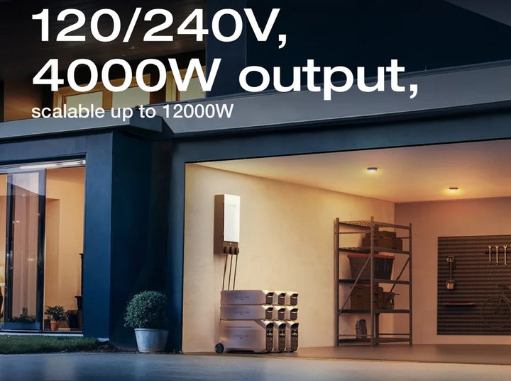 EcoFlow DELTA Pro 3: 4000W Power Station for Home Backup and Outdoor Adventures showcasing its scalable 120/240V output.