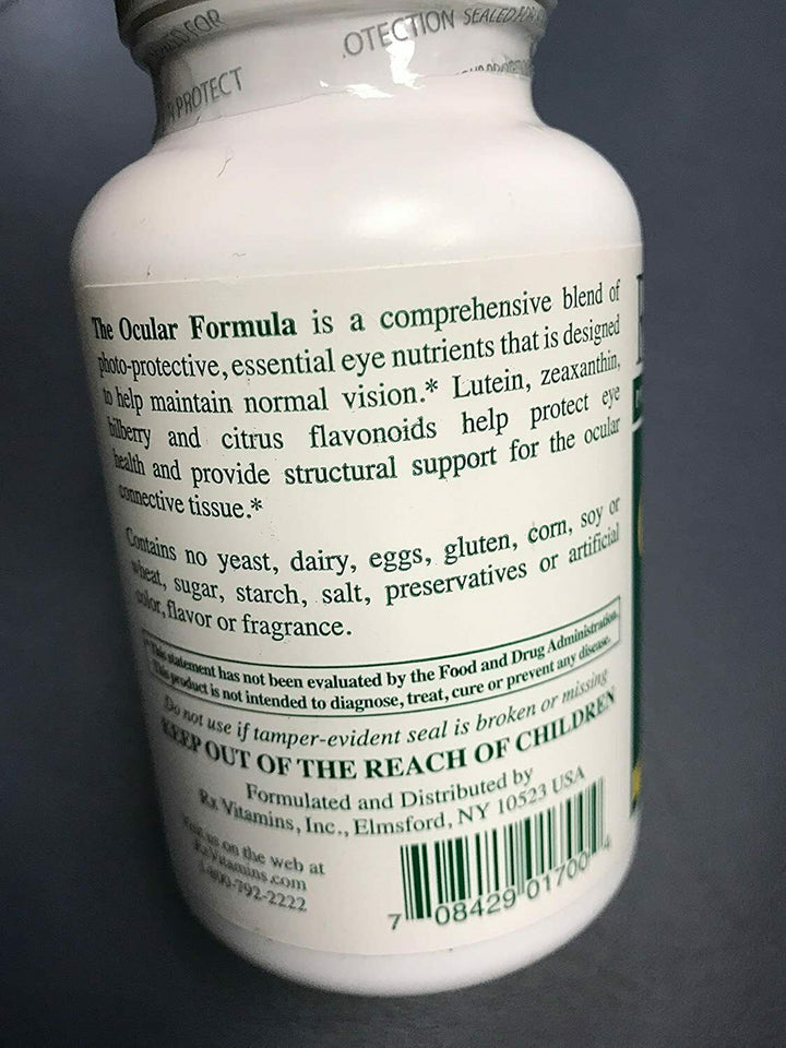Rx Vitamins Ocular Formula 90 Caps Eye Health Nutrition Support