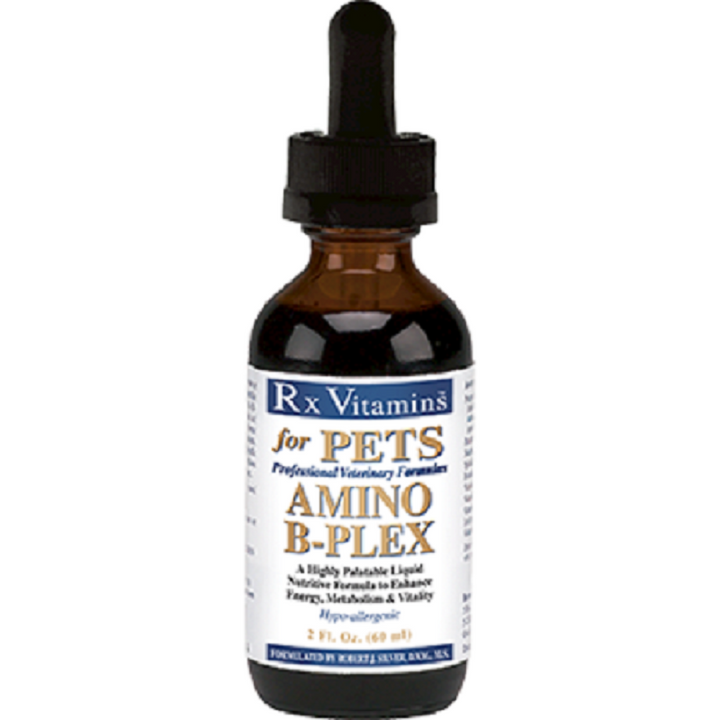 Vitaminas Rx para Mascotas Amino B Plex 2 Oz Vitamina B Aminoácidos para Perros y Gatos