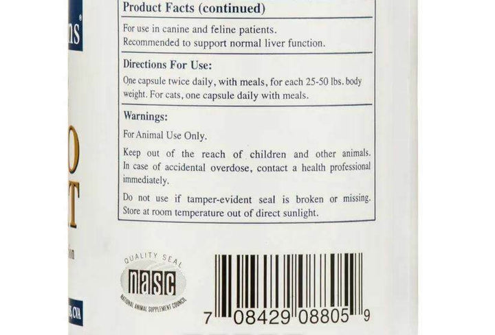 Rx Vitamins For Pets Hepato Support 90 Caps Liver Health Supplement-Dog and Cats