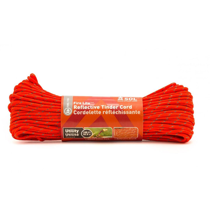 Survive Outdoors Longer Lite Reflective Utility Cord 100ft Camping Aid Orange