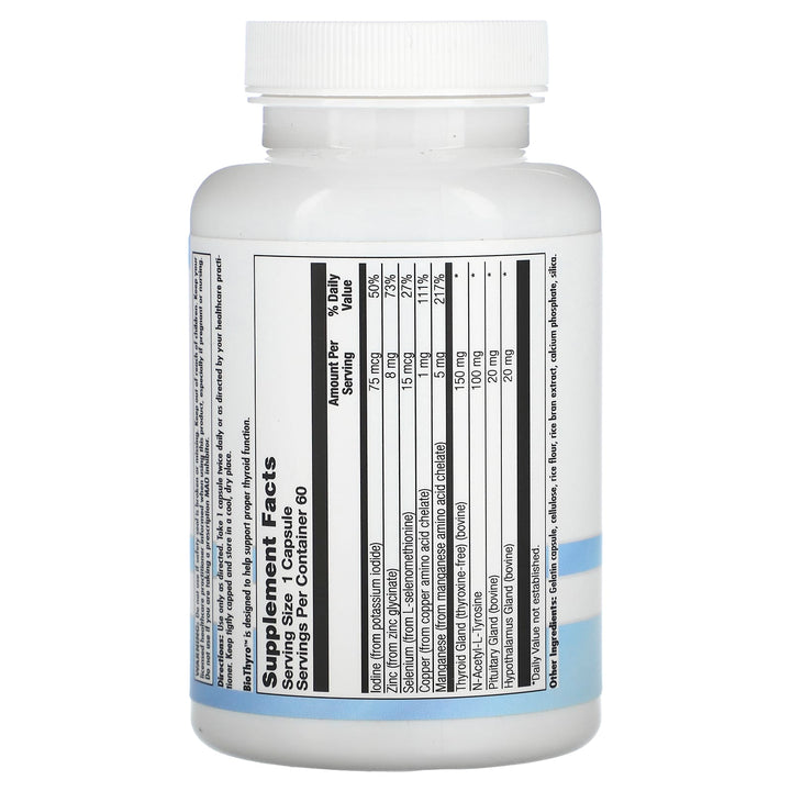 Nutra BioGenesis BioThyro 60 cápsulas: suplemento natural para la tiroides