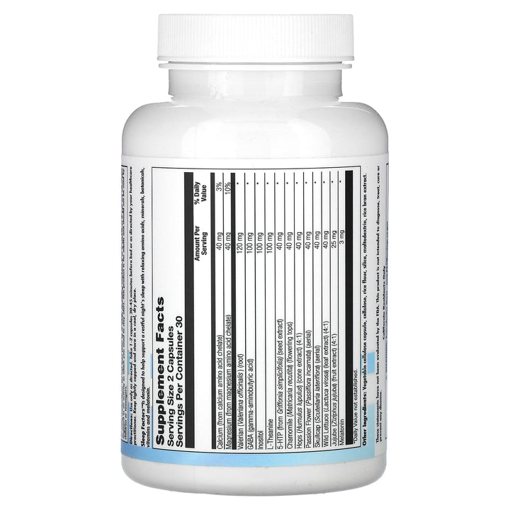Nutra Biogenesis Sleep Factors 60 caps Natural Support for Restful Sleep