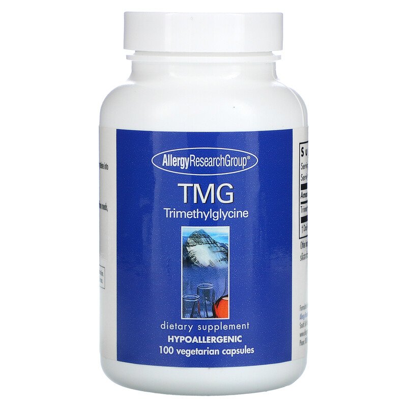 Allergy Research TMG Trimethylglycine 100 Caps Dietary Supplement Exp Date 3.27
