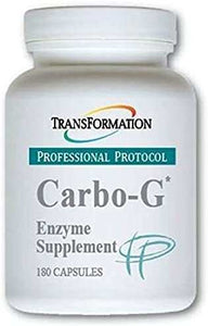 Transformation Enzymes Carbo-G bottle, digestive aid with 180 capsules for gut health, 2 pack.