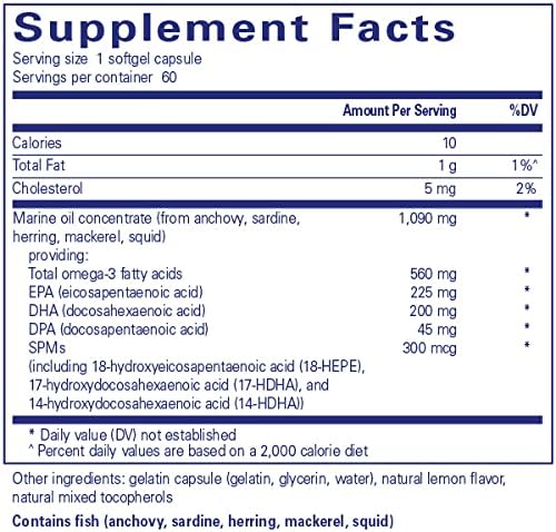 Pure Encapsulations Pro Resolve Omega Support Heart And Joint Health 60 Softgels