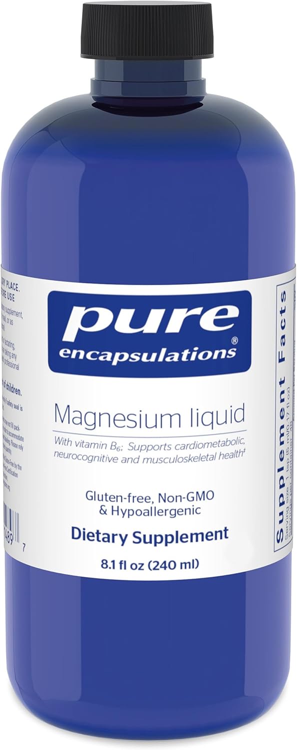 Pure Encapsulations Magnesium Liquid Supports Muscle Heart Function 8.1 fl oz
