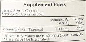 Cardiovascular Research Vitamin C-1000 From Tapioca 90 Capsules