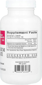 Cardiovascular Research Magnesium Taurate Supplement 180 Vegetarian Capsules