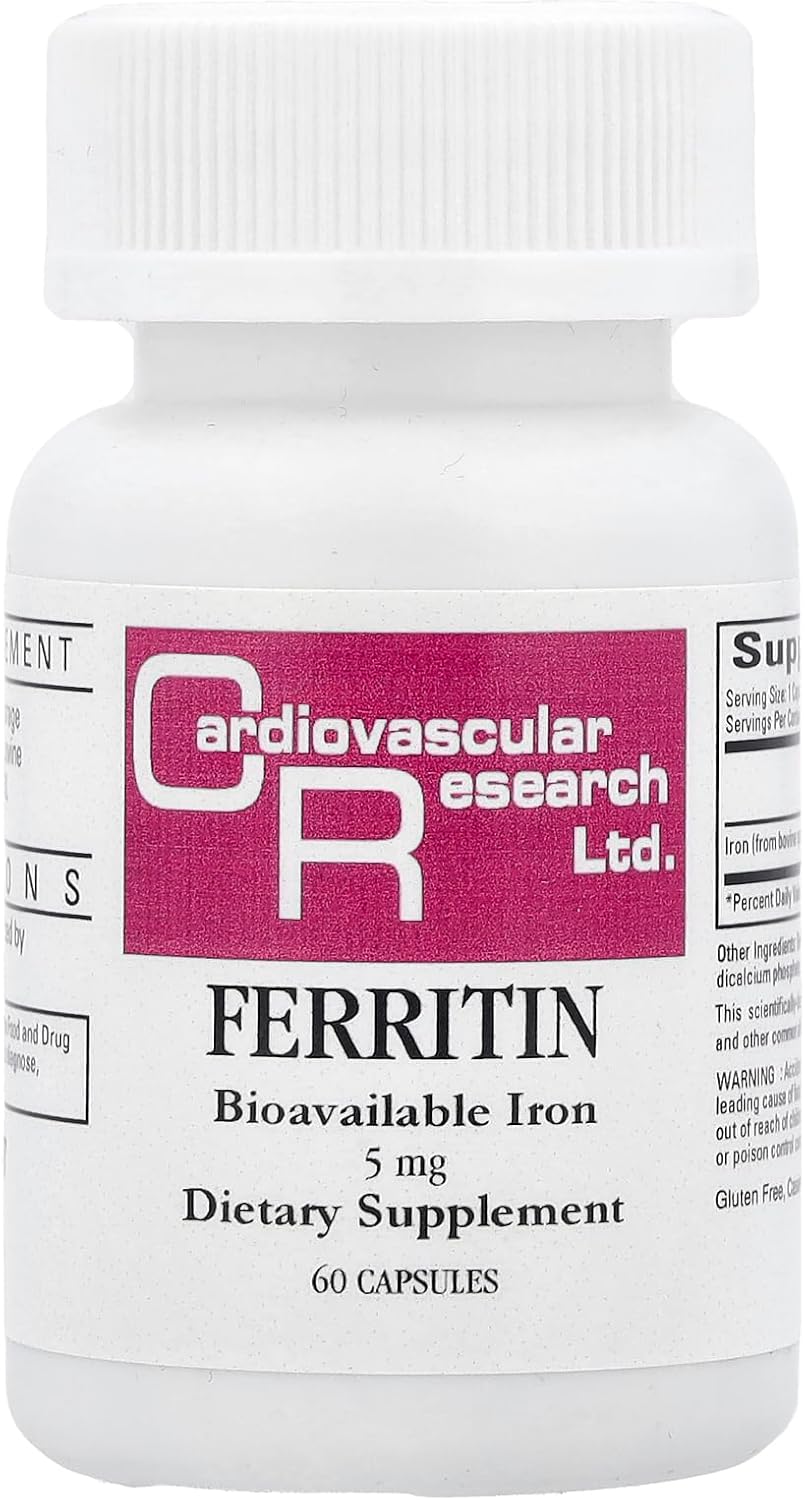 Cardiovascular Research Ferritin Bioavailable Iron 5 mg 60 Capsules