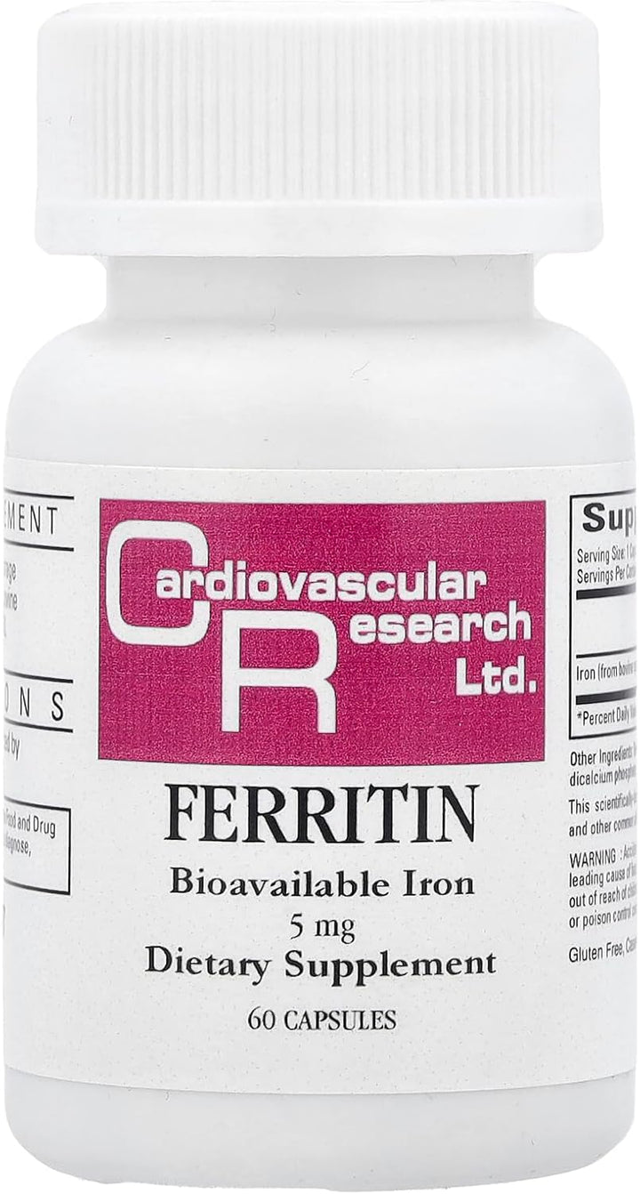 Cardiovascular Research Ferritin Bioavailable Iron 5 mg 60 Capsules