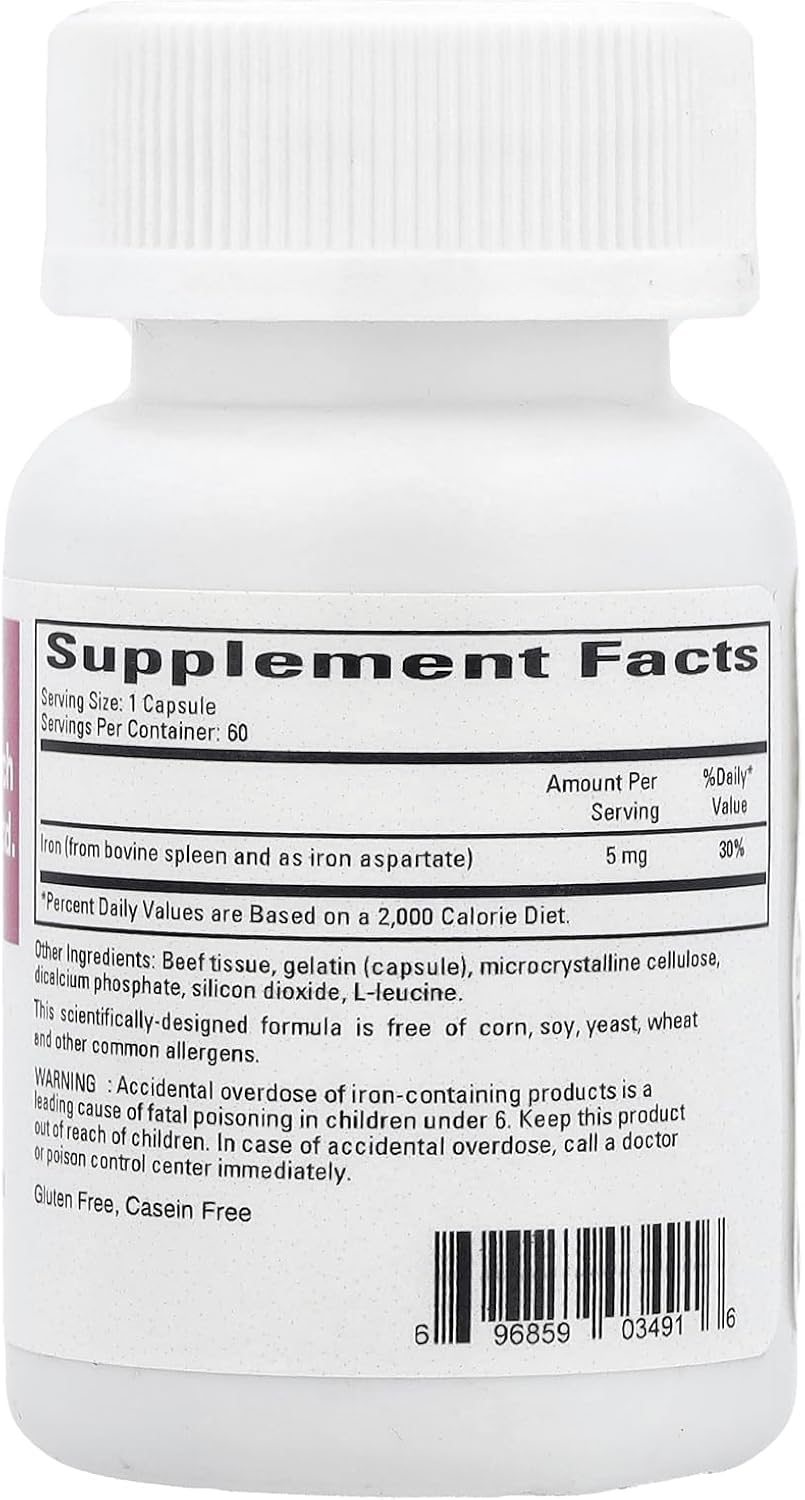 Cardiovascular Research Ferritin Bioavailable Iron 5 mg 60 Capsules