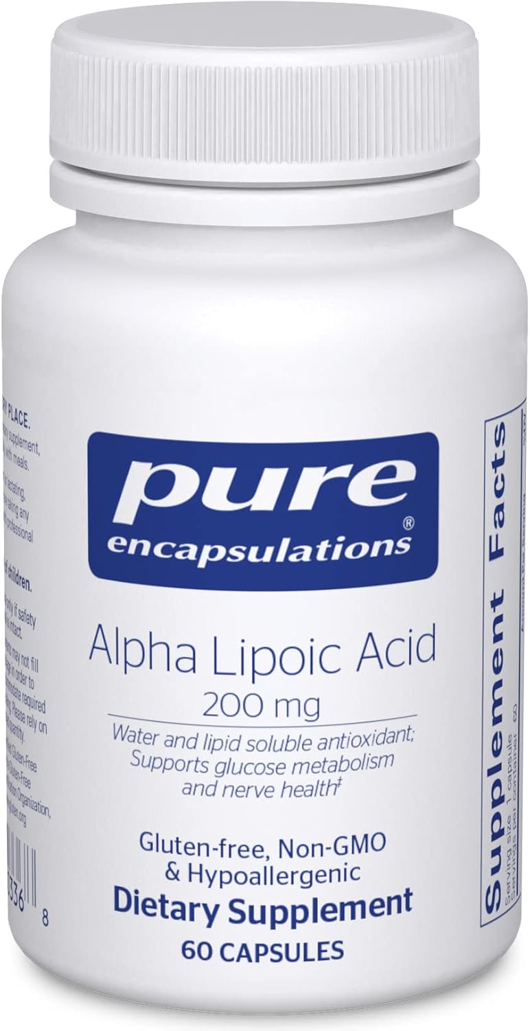 Pure Encapsulations Alpha Lipoic Acid 200 mg Supports Liver Health 60 Capsules