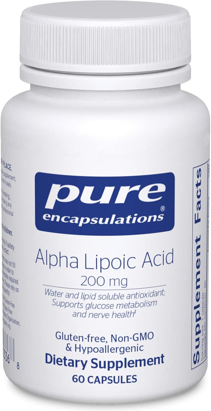Pure Encapsulations Alpha Lipoic Acid 200 mg Supports Liver Health 60 Capsules