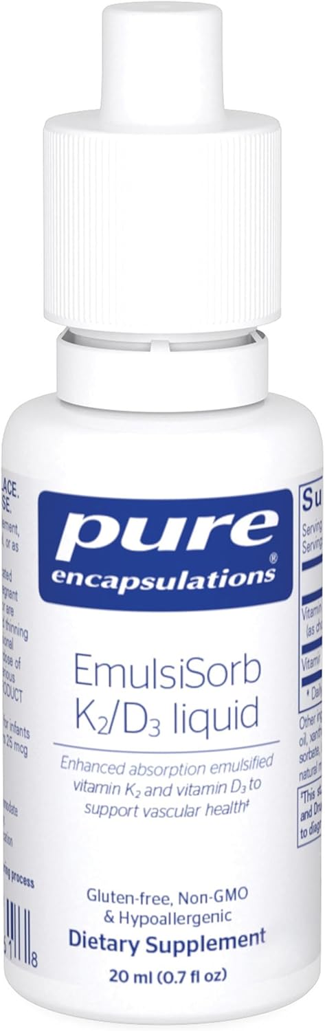 Pure Encapsulations EmulsiSorb K2/D3 Supports Vascular Health 0.7 Fl Oz