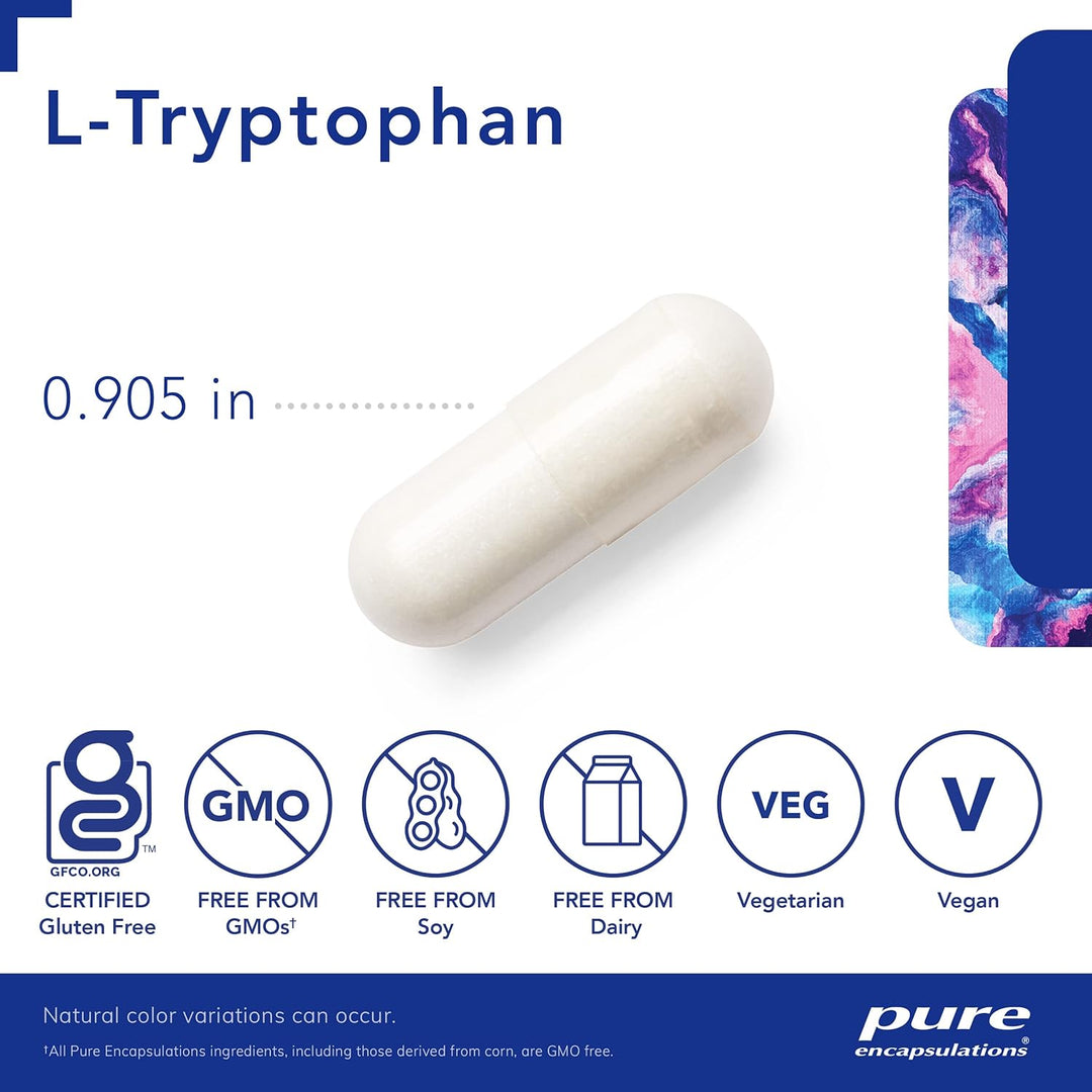 Pure Encapsulations L-Tryptophan Supports Relaxation and Mood Balance 90 Caps