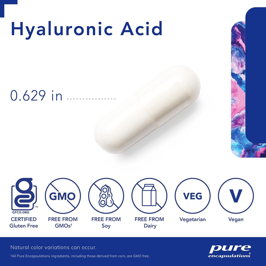 Pure Encapsulations Hyaluronic Acid Supplement Supports Skin and Joints 180 Caps