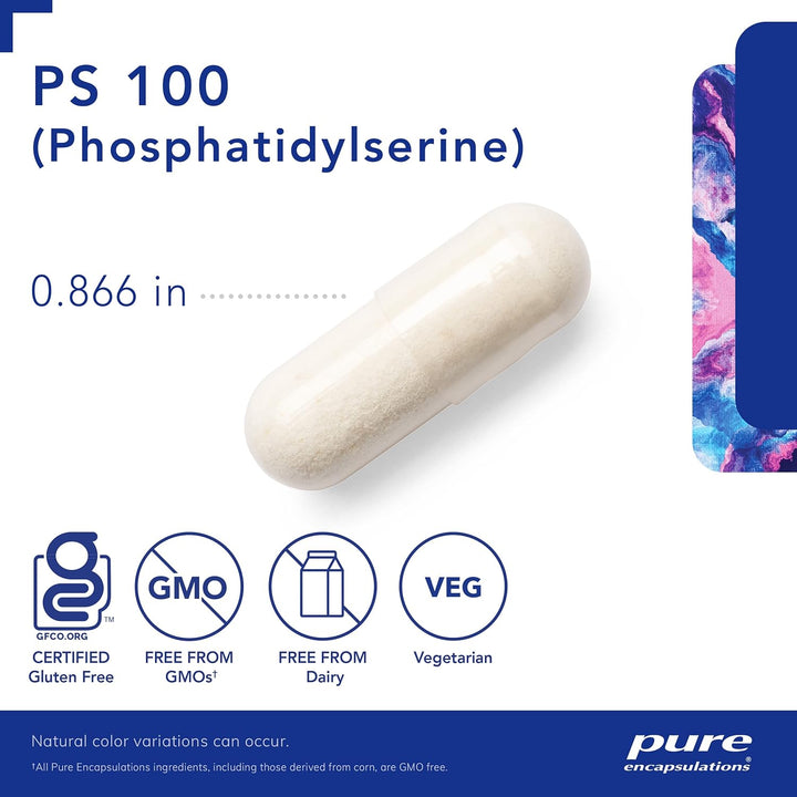 Pure Encapsulations PS 100 Phosphatidylserine Supports Brain Memory 60 Capsules