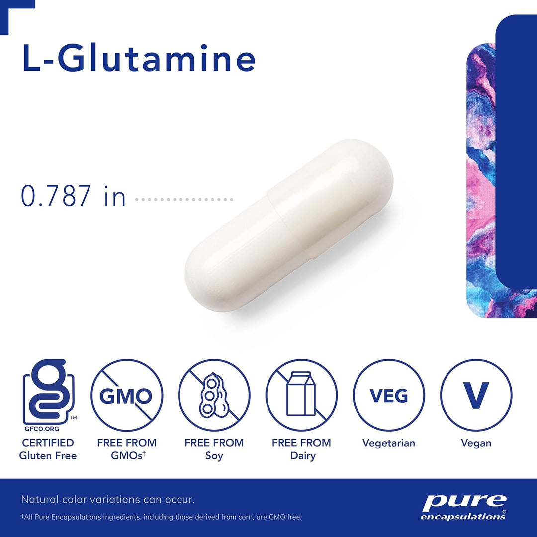 Pure Encapsulations L Glutamine Supports Gut and Muscle Health 90 Capsules