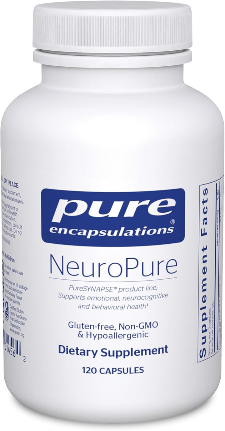 Pure Encapsulations NeuroPure Hypoallergenic Supports Calm Mood Balance 120 Caps
