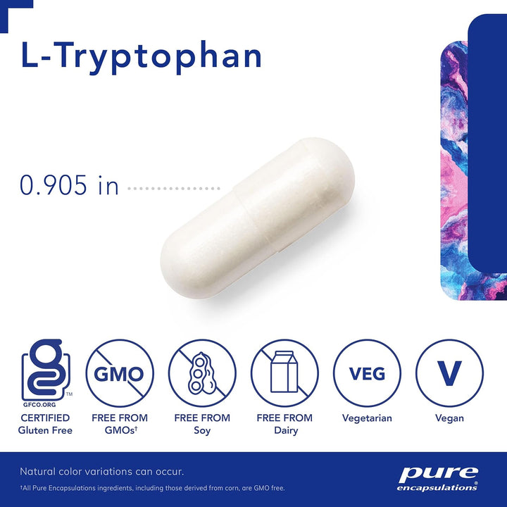 Pure Encapsulations L-Tryptophan Supports Relaxation and Mood Balance 180 Caps