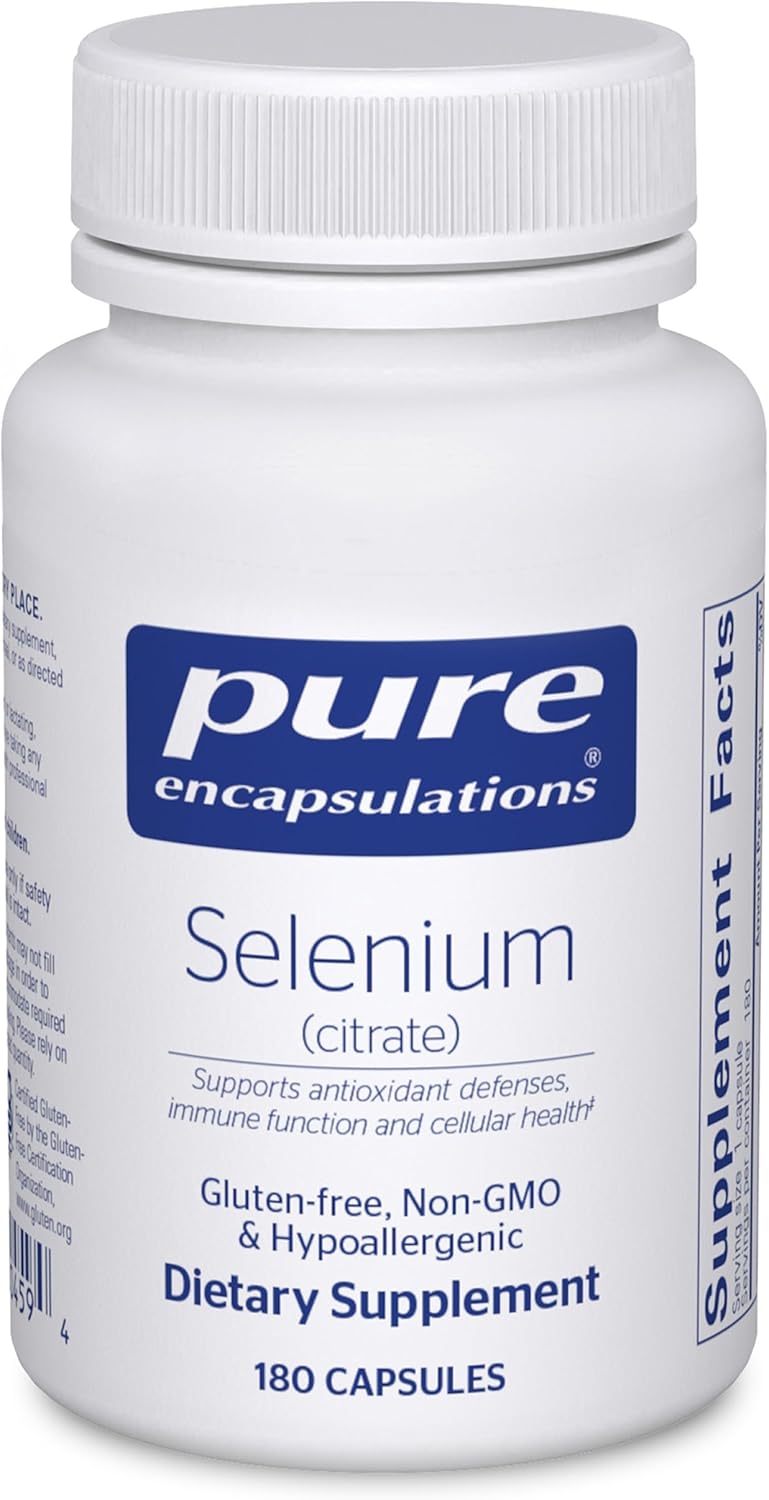Pure Encapsulations Selenium Citrate Support Immune and Cellular Health 180 Caps.