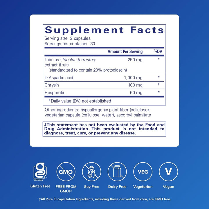 Pure Encapsulations Tribulus Formula Supports Hormone Balance 90 Capsules