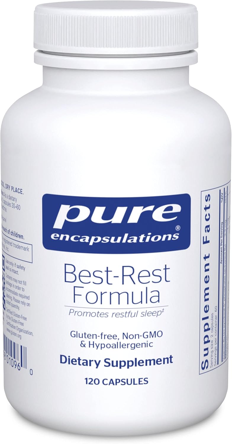 Pure Encapsulations Best Rest Formula Supports Relaxation Sleep 120 Capsules