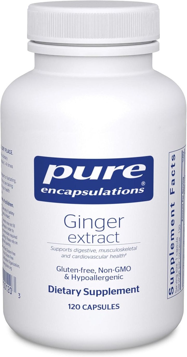 Pure Encapsulations Ginger Extract Supports Digestive and Joint Health 120 Caps